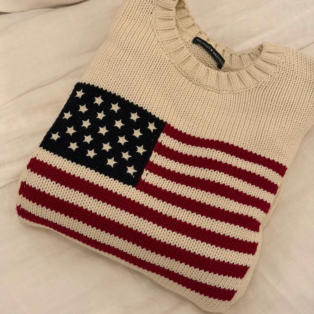 Brandy Melville American Flag Sweater - Picture 1 of 6
